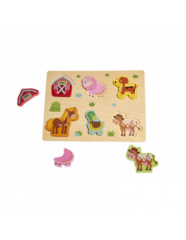 Puzzle Encajable de Madera Ecosistemas 6 Uds