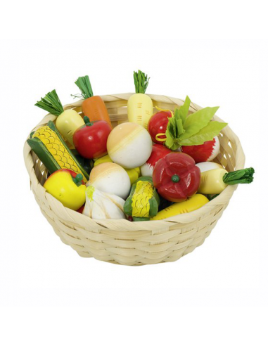 Cesta de Verduras de Madera Goki