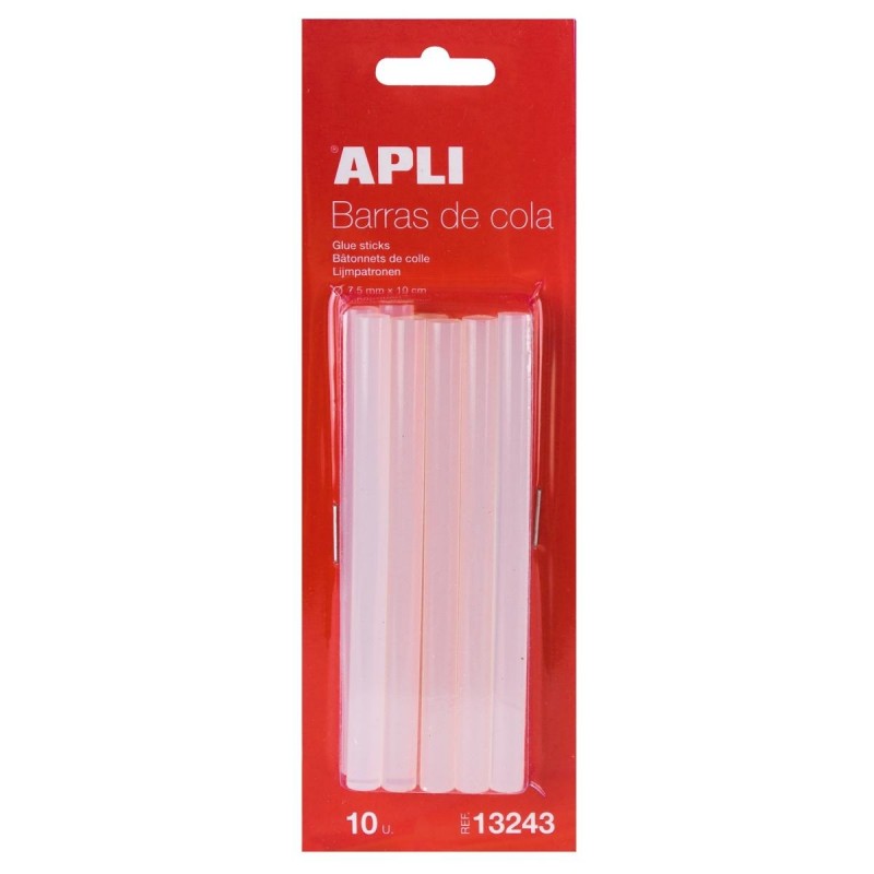 10 Barras Cola APLI Pistola Termofusible 7,5mm