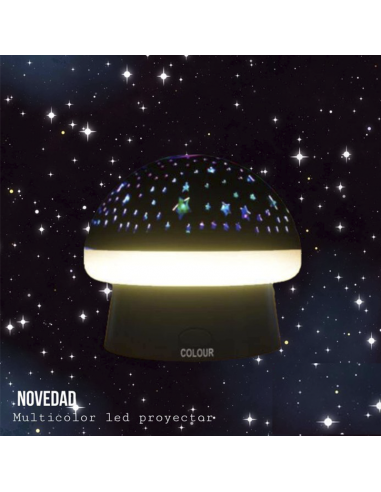 Proyector Led Mushroom Multi Colores Pack 3 Uds