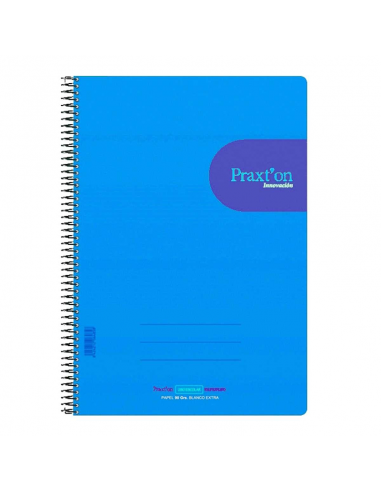 Cuaderno Espiral A4 80 Hojas 90g Tapa Plástico Colores Surtidos