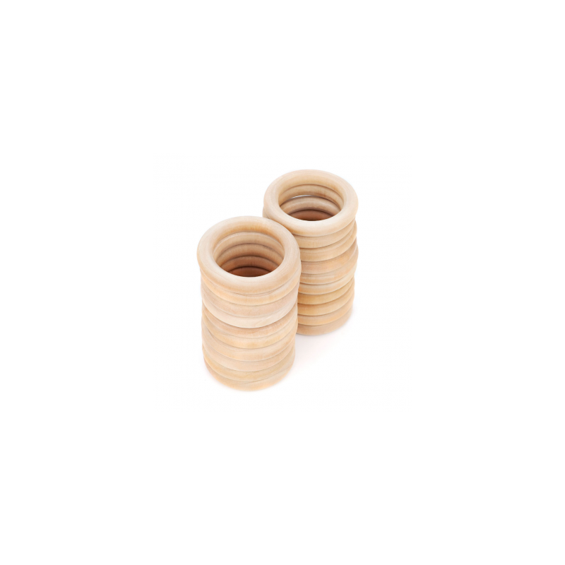Aros 65mm 20 Uds De Madera Natural