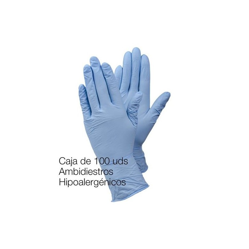 Guantes De Nitrilo SENSIBLE sin Polvo 100 Uds.